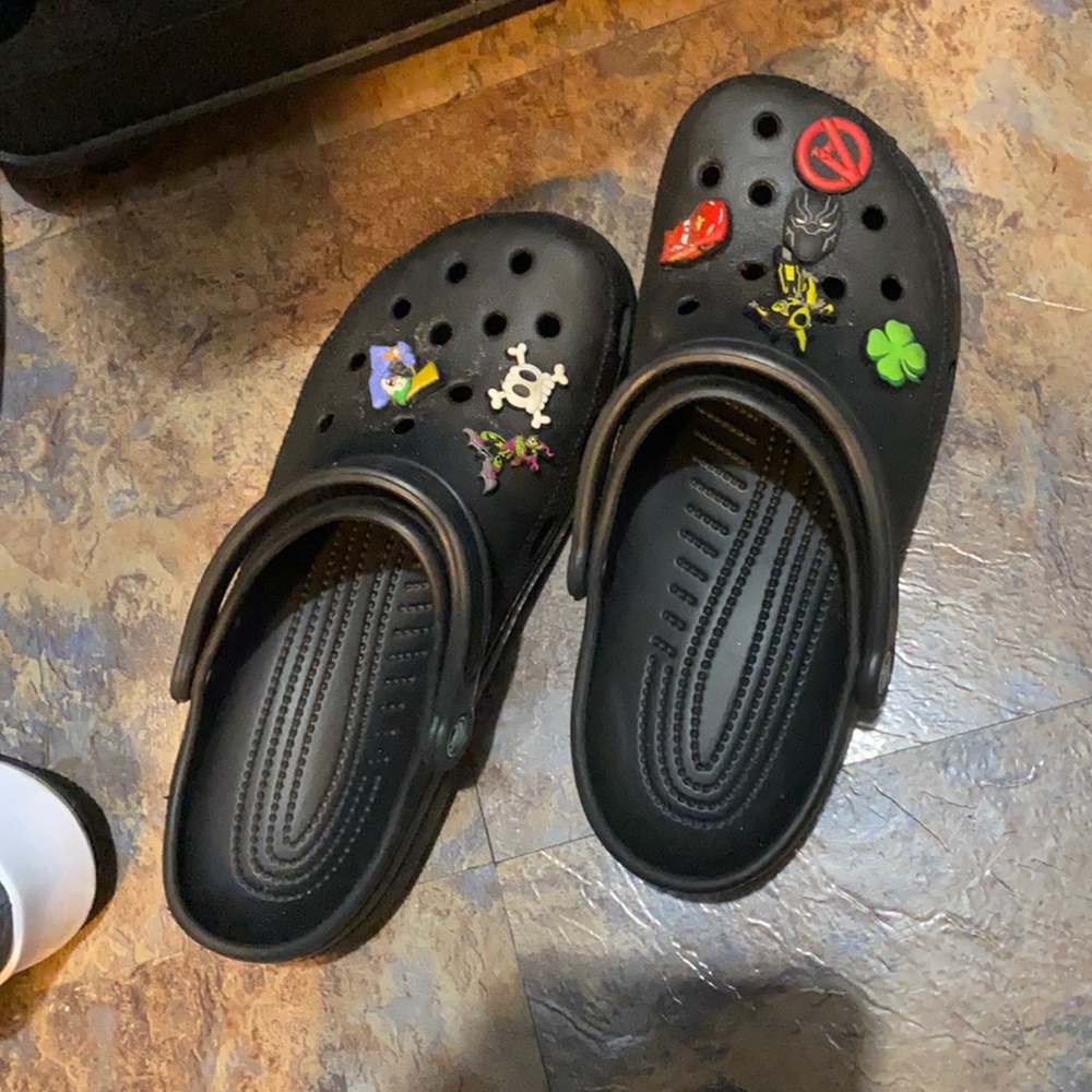 Crocs black with attachments
